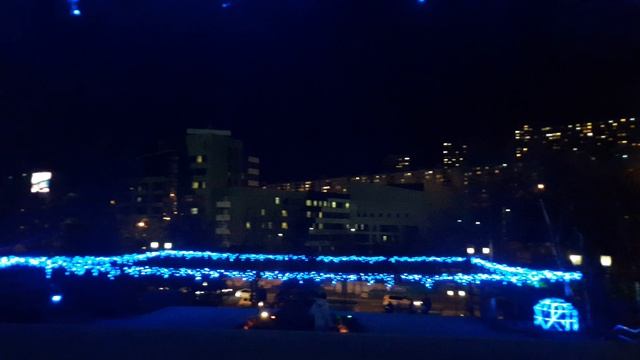 Район Гоголя ночью незадолго до нового года