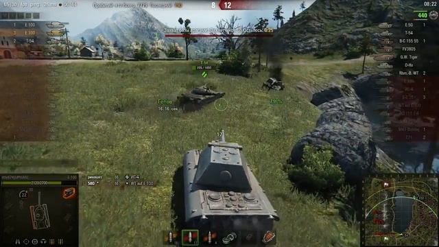 E 100 | Интересный бой и победа. Ласвилль – Стандартный бой (WoT 0.9.14)