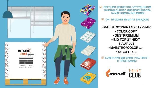 Видеоролик для компании Mondi о программе привилегий для партнеров