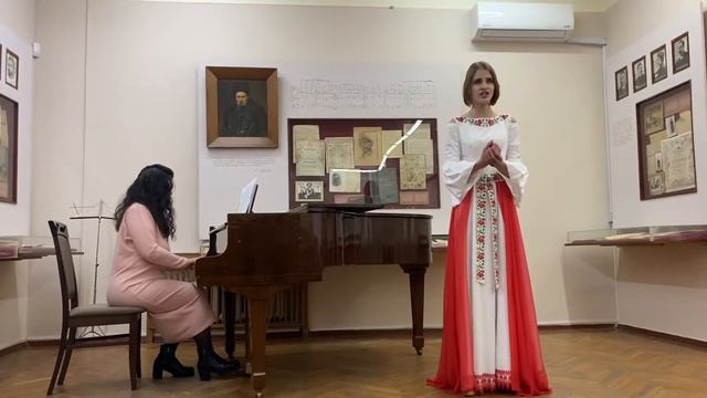 Катерина Д'яченко. Укр. нар. пісня в обр. Б. Лятошинського "Ой, у полі тихий вітер віє"