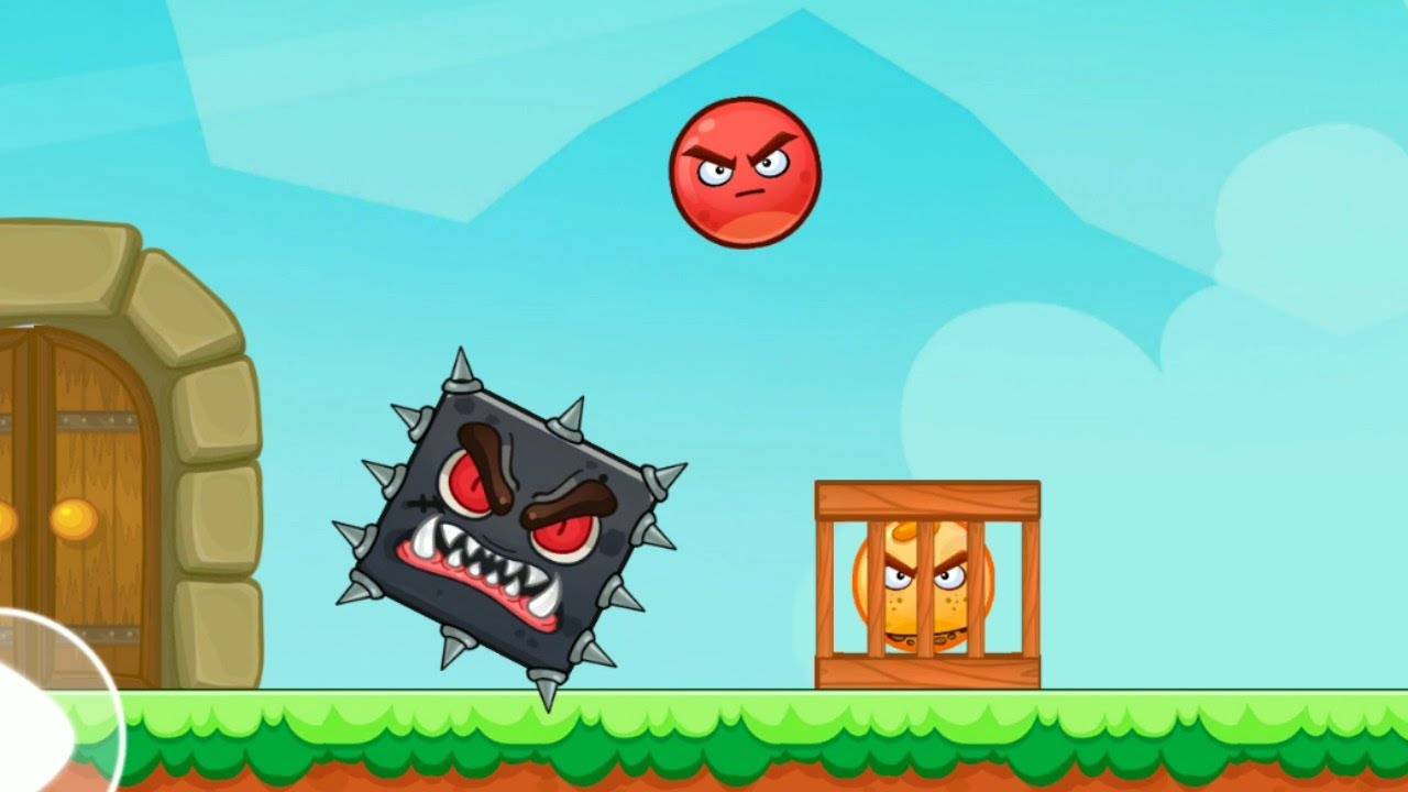 Злой Красный Шар в игре Angry Ball Adventure Уровни 13-15 Битва с Боссом