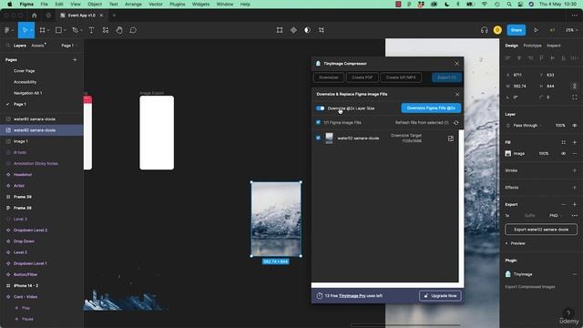 8_171. How to downsize reduce file size of all images in a Figma file