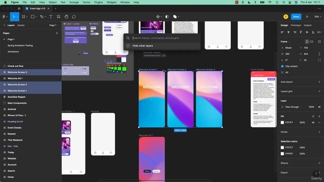 3_65. How to hide and lock unlock all layers in Figma