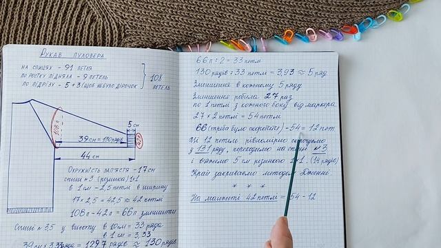 ЖІНОЧИЙ  ПУЛОВЕР .Розмір 46- 48. Частина  4 .Рукава / Women's pull