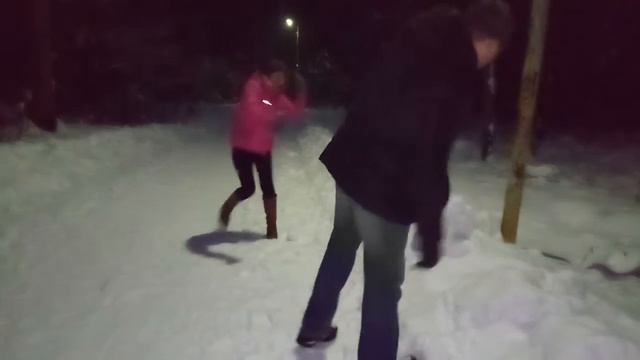 Поиграли в снежки