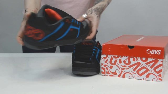 Кеды DVS Comanche BLACK BLUE RED NUBUCK