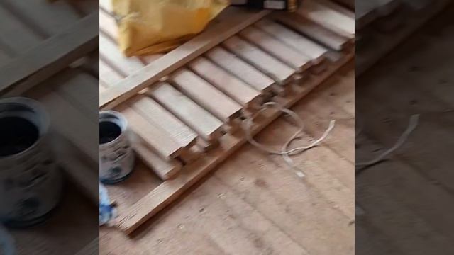 1000023903.mp4 (Собака смотрит на установку каркаса для имитации бруса внутри дома А-фрейм).