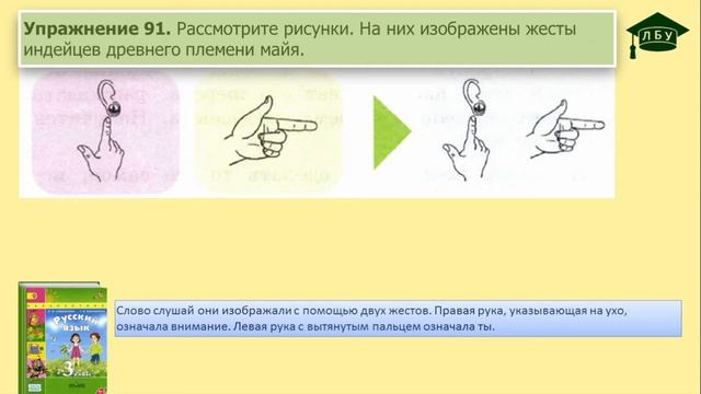 Упражнение 91. Русский язык, 3 класс, 1 часть, страница 60