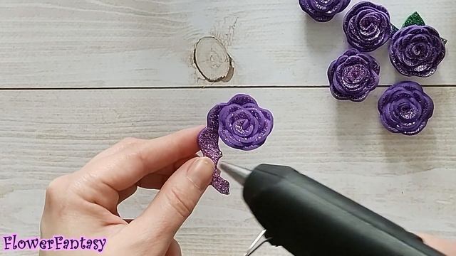 Розочки из фоамирана. Так просто и быстро! Roses from foam