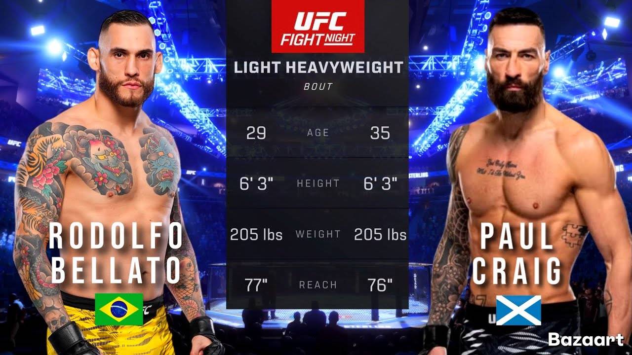 РОДОЛЬФО БЕЛЛАТО ПРОТИВ ПОЛА КРЕЙГА - UFC VEGAS 106