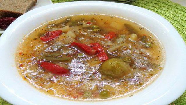 Суп овощной постный