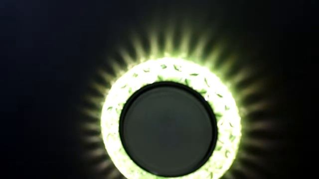 Светильник для натяжного потолка с LED подсветкой Ecola H4 Бабочки (изумруд/хром)