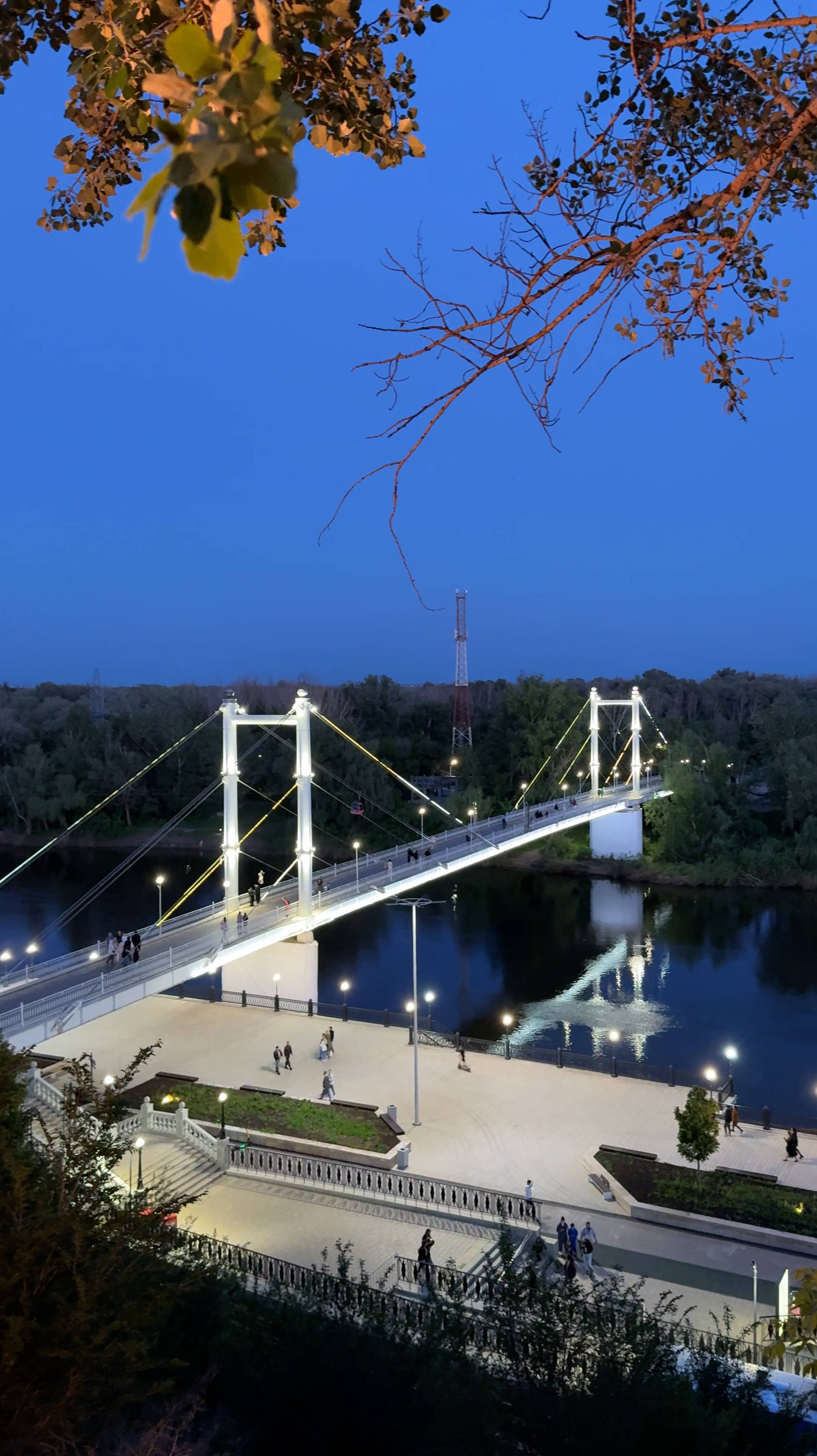 #Панорама Оренбурга - Вид на #пешеходный #мост Европа-Азия / #оренбург #набережная #урал #беловка