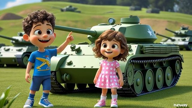 Для детей! Детский мультик про  23 февраля (танки ,самолёты, корабли и роды войск)