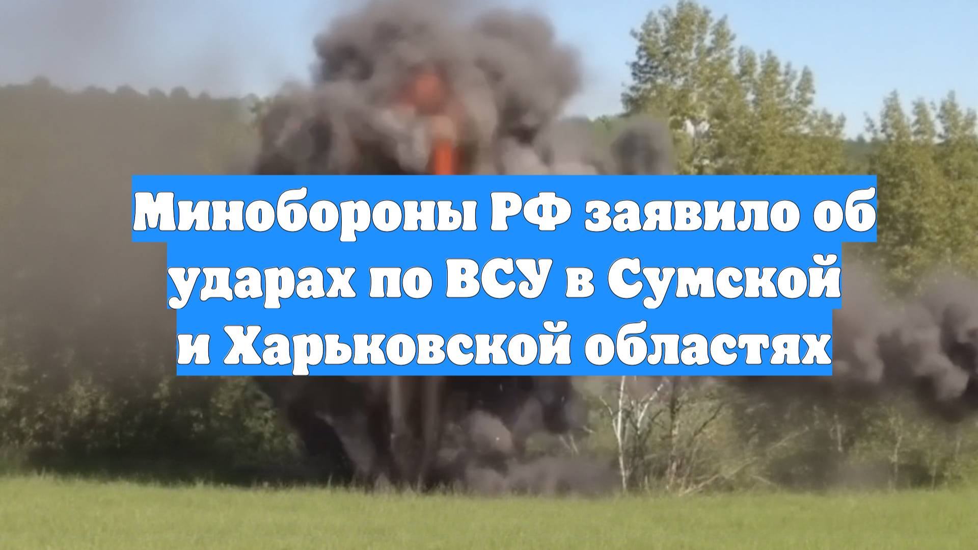 Минобороны РФ заявило об ударах по ВСУ в Сумской и Харьковской областях