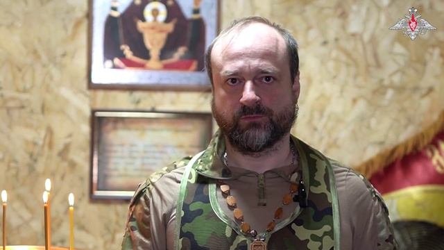 Военный священник группировки «Восток» провёл божественную службу в полевом храме