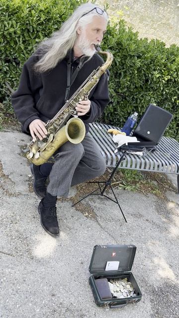 🏰 Cité de "Carcassonne" Entspannt Saxophon Spielen.Frankreich 🇫🇷.