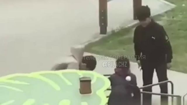 Ленинградская область. Дети ценных иностранных специалистов разламывают детскую площадку.