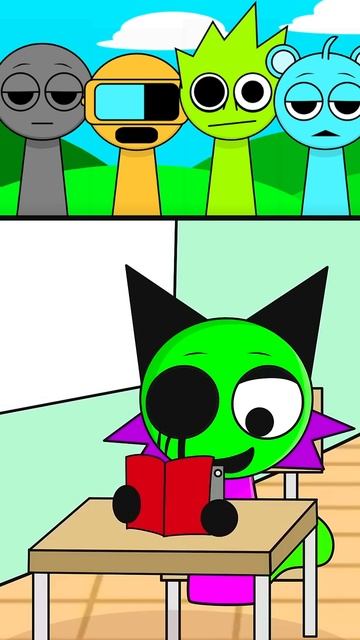 ac8VPHBMKQA - Sprunki. Sprunky on the exam at school. Animation.