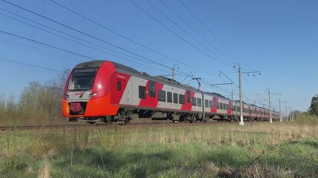 Электропоезд ЭС2Г-240 "Ласточка", перегон Стрельна - Лигово