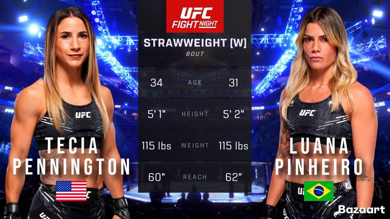 ТЕШИЯ ПЕННИНГТОН ПРОТИВ ЛУАНЫ ПИНЕЙРО ПОЛНЫЙ БОЙ UFC VEGAS 106