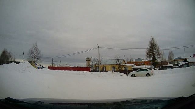 проезд по п. Таежный апрель 2021 г.