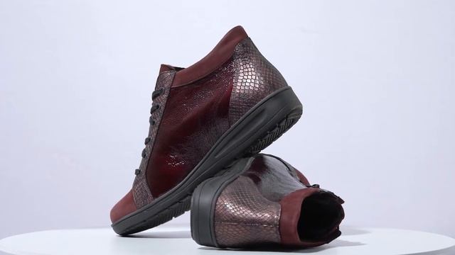 Ботинки женские демисезонные Solidus Kate Stiefel бордовые