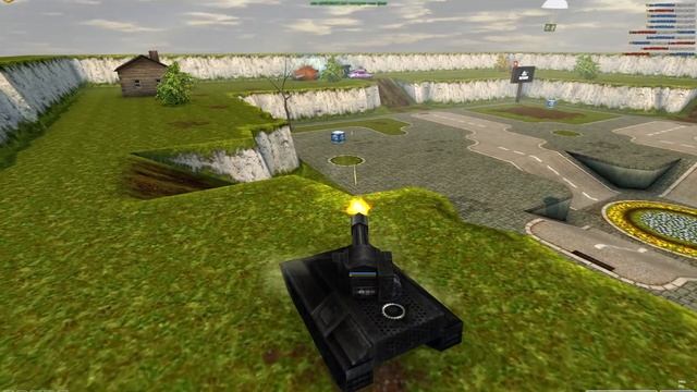 OldTanks Online | Карта "Район" в режиме CTF (Бой с ботами)
