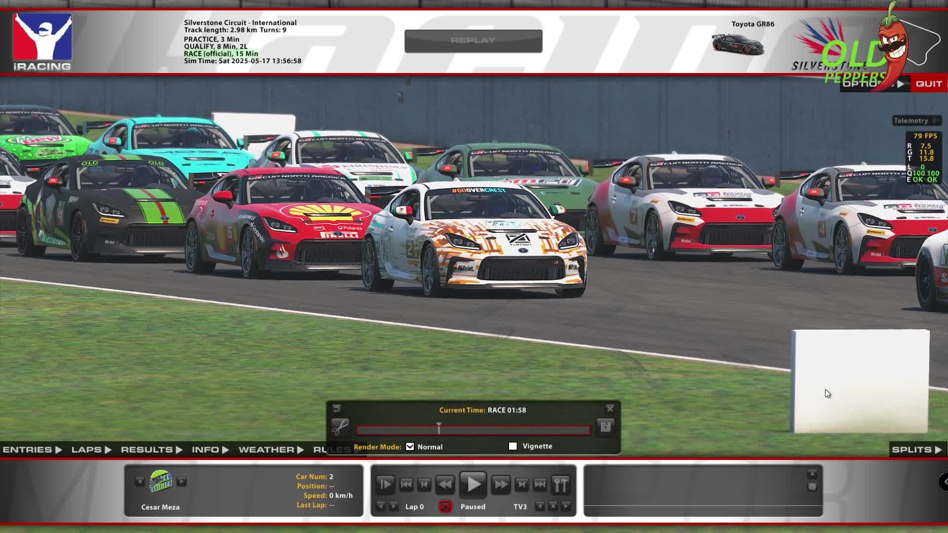 Прокатились по Сильверстоун в #iRacing