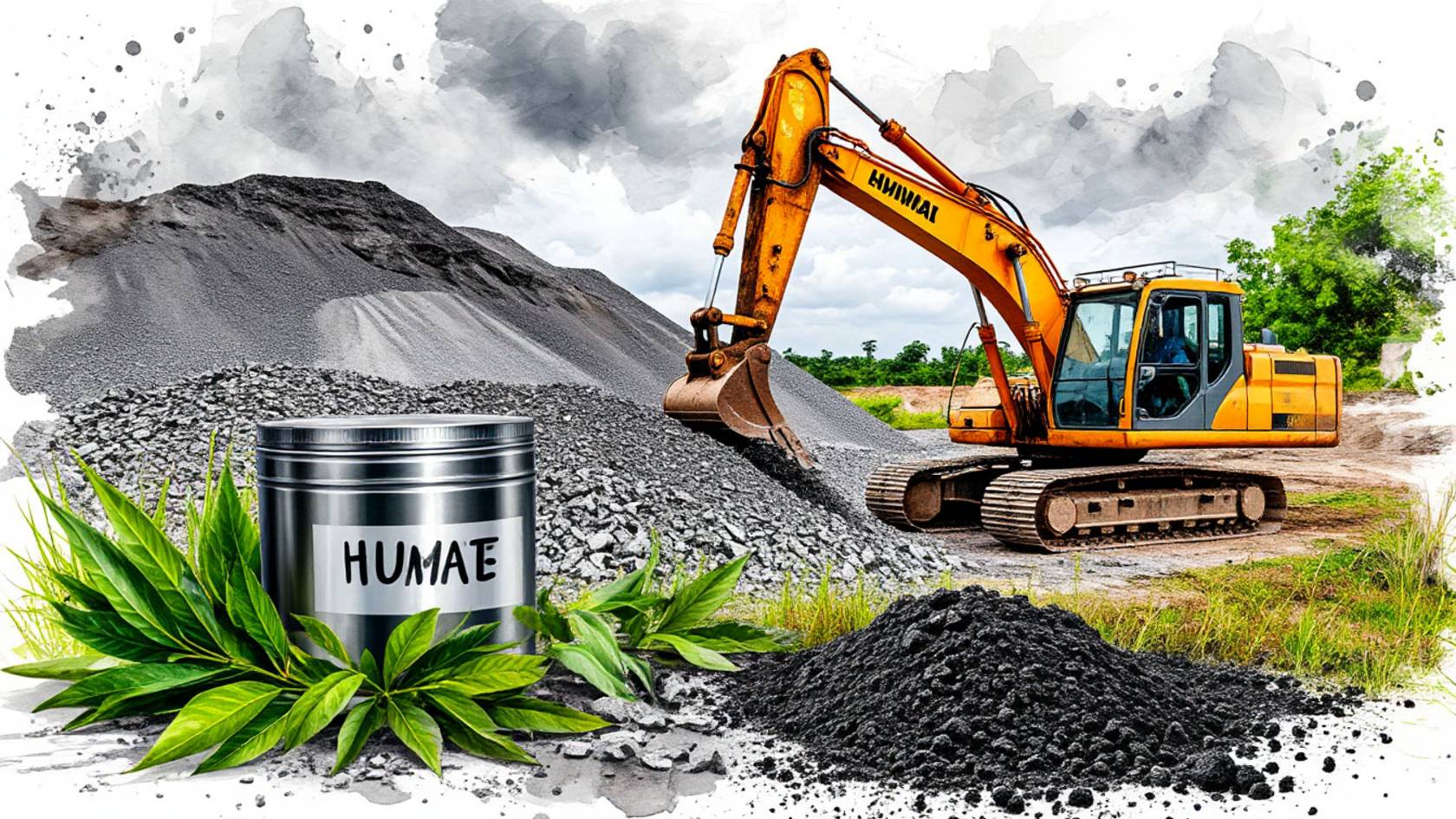 Производство гелеобразных гуминовых удобрений и гуматов калия из леонардита Индии