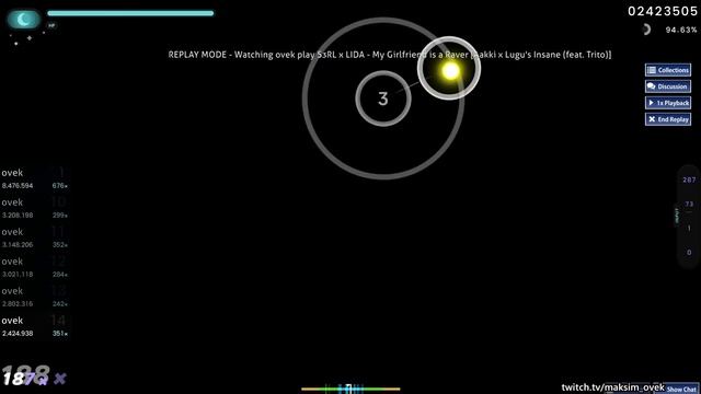 S3RL x LIDA - My Girlfriend is a Raver | osu! gameplay