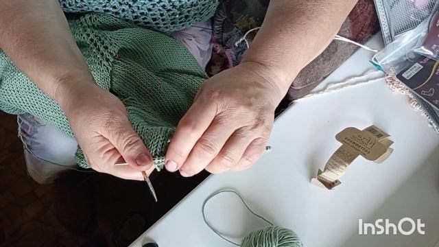 Влог вязальный / простейшая , хлопковая футболка, разм?
