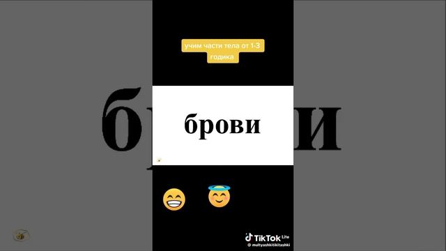 учим части тела с ребёнком