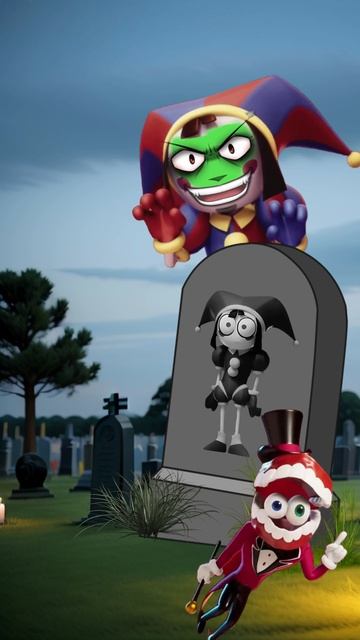 RmixJP0DNf4 - Pomni is at the cemetery. Cartoon. #shorts #viral #cartoon #viralshorts #fyp #animatio