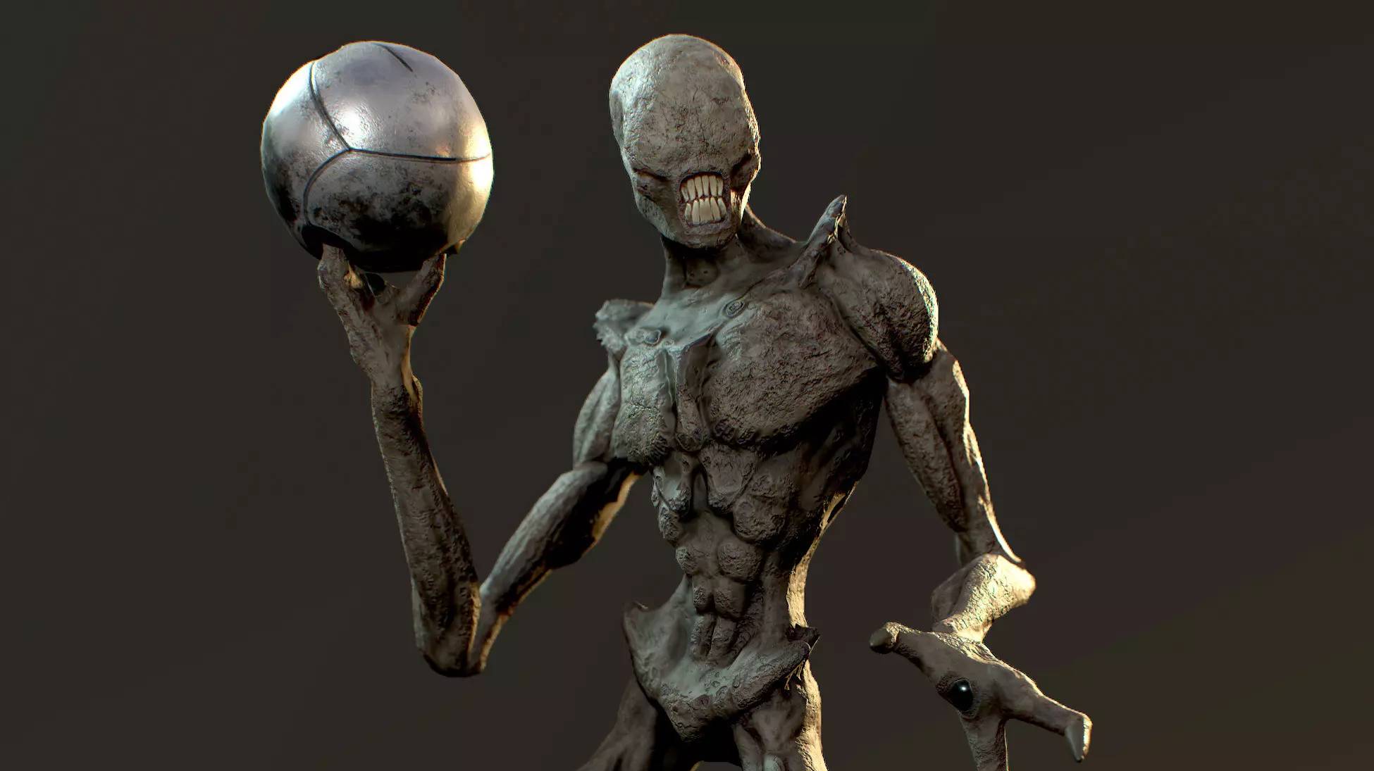 Asset Unity - Demon Horror Creature with Weapon