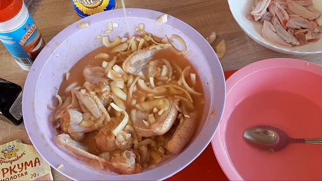 ШАШЛЫК ИЗ КУРИНЫХ КРЫЛЬЕВ🍗 / Очень вкусно❗ #шашлык  #к