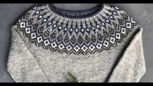 Лопапейса.  Люксовые узоры.  Вязание спицами.   Lopapeysa.  Lux