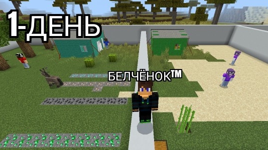 Остров мальчиков против остров девочек в майнкрафт {Белчёнок ™}