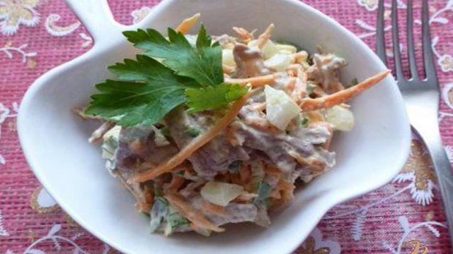 Салат из говядины с морковью по-корейски