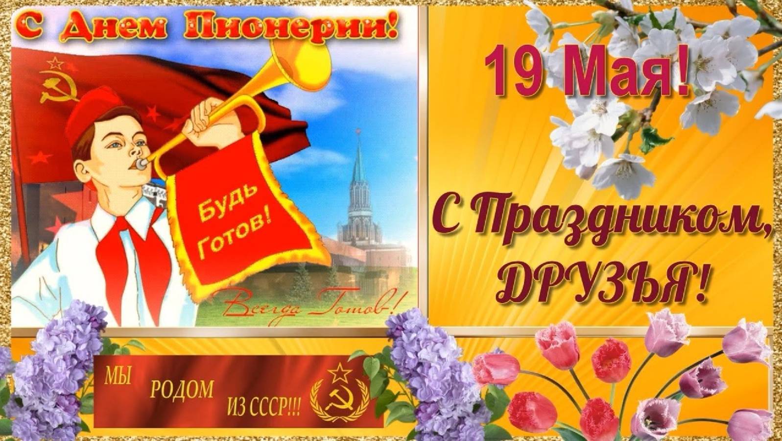 19 Мая День ПИОНЕРИИ! Мы родом из СССР! С Праздником, друзья! 🌺