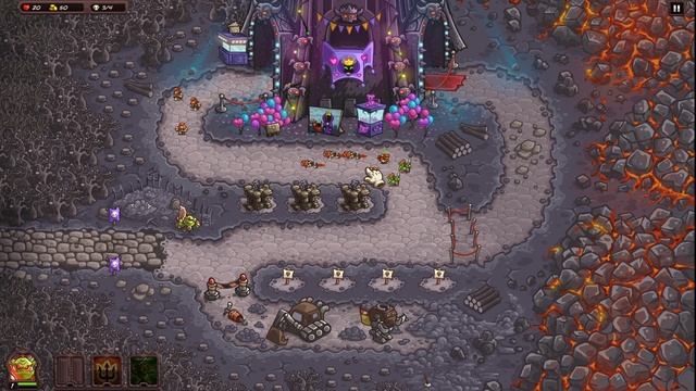 Kingdom Rush Vengeance Прохождение сложность Безумец 0 уровень