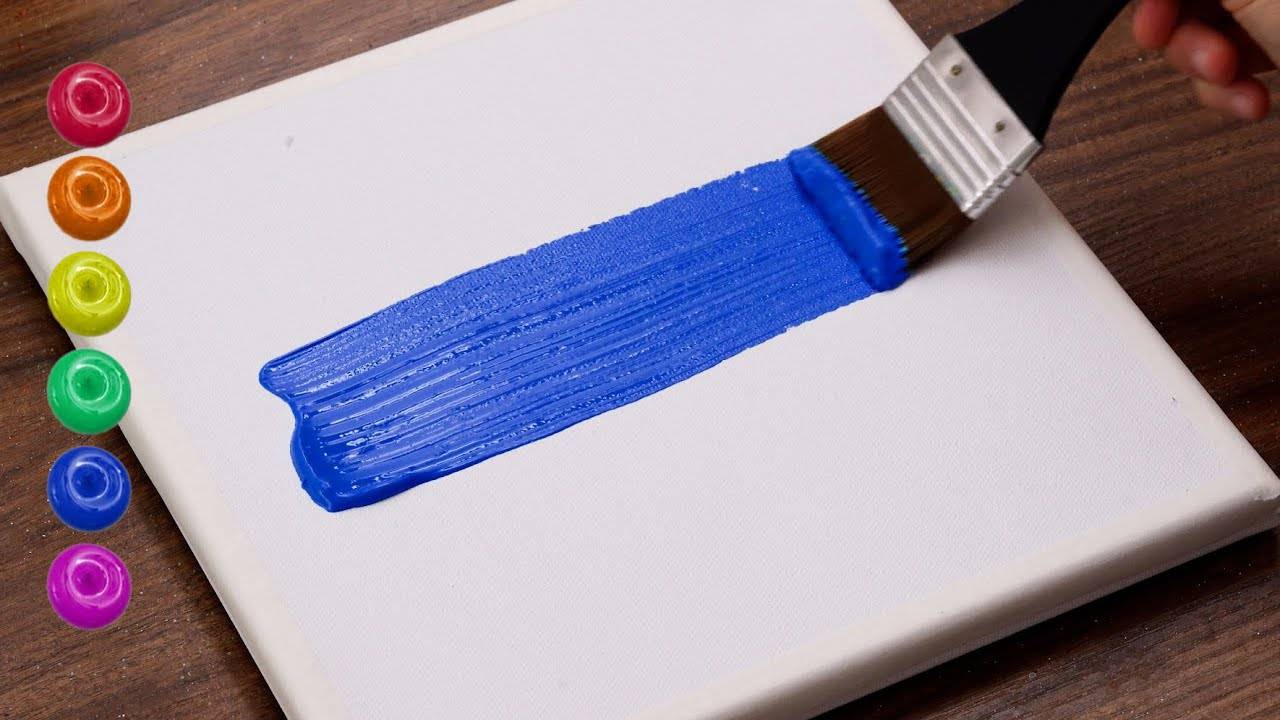 Простая техника акриловой живописи｜Рисование деревьев для начинающих