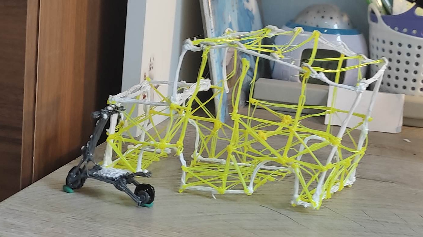 краш тест макета физика из 3D ручки