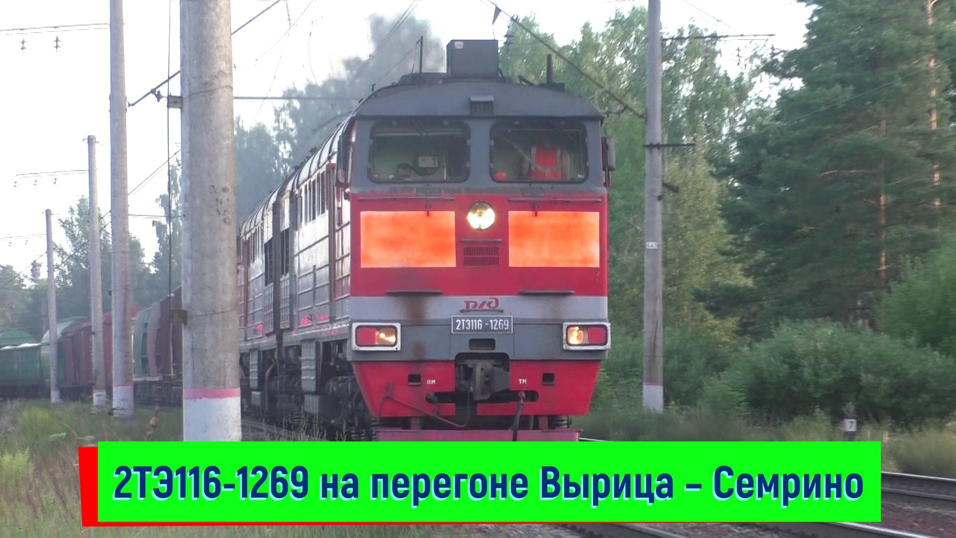Тепловоз 2ТЭ116-1269 с грузовым поездом