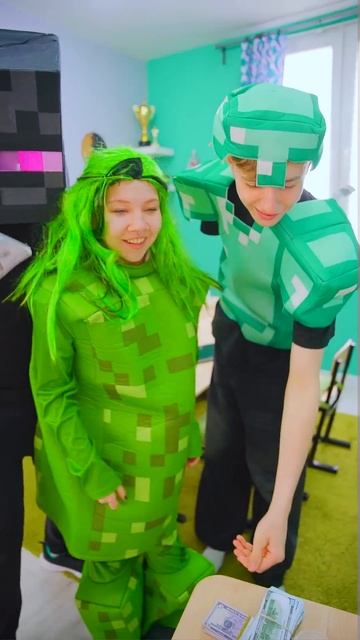 My Minecraft Foster Family and My Challenge! #funny #minecraft