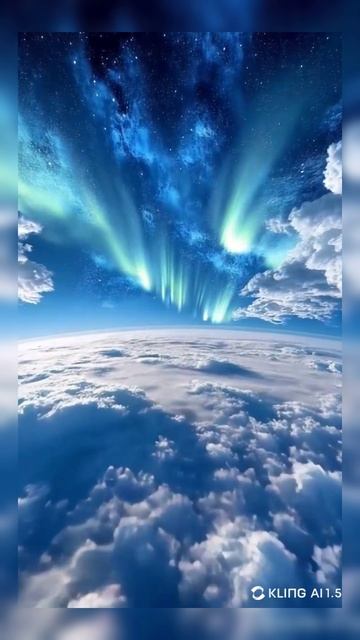 Полёт сквозь облака и северное сияние 🌌✨ _ Завораживающая атмосфера
