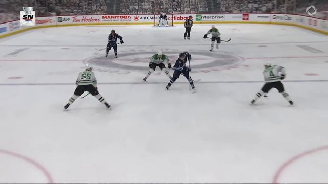 Jets' Mark Scheifele Beats Stars' Jake Oettinger With Lucky Bounces