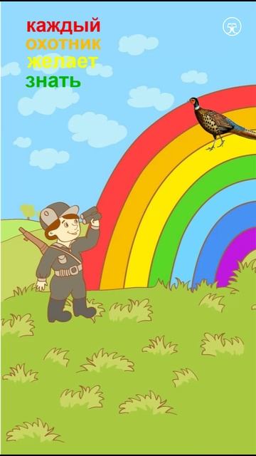 Цвета радуги 🌈 в правильном порядке