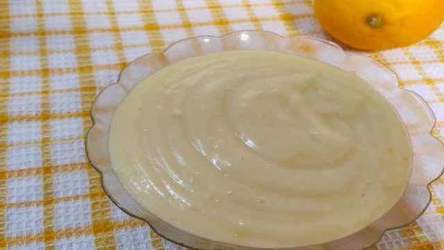 Заварной крем с цедрой лимона