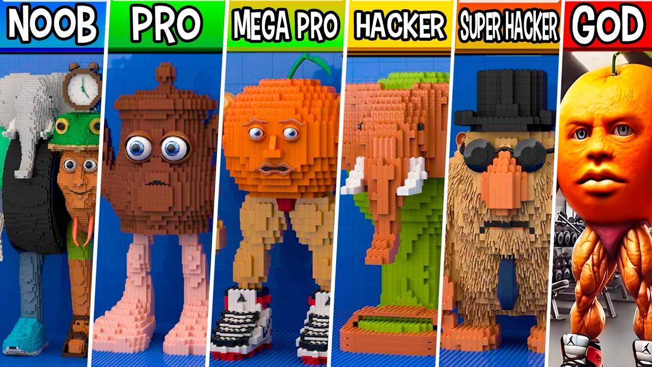 LEGO ВСЕ Персонажи из Итальянского Брейнрота (МЕГА КОЛЛЕКЦИЯ) : Нуб, Про, ХАКЕР! / (Brainrot)
